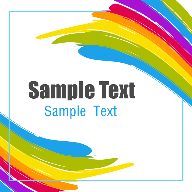 Colorful Brush Strips Psd File - Graphic Design Clipart (640x640), Png Download