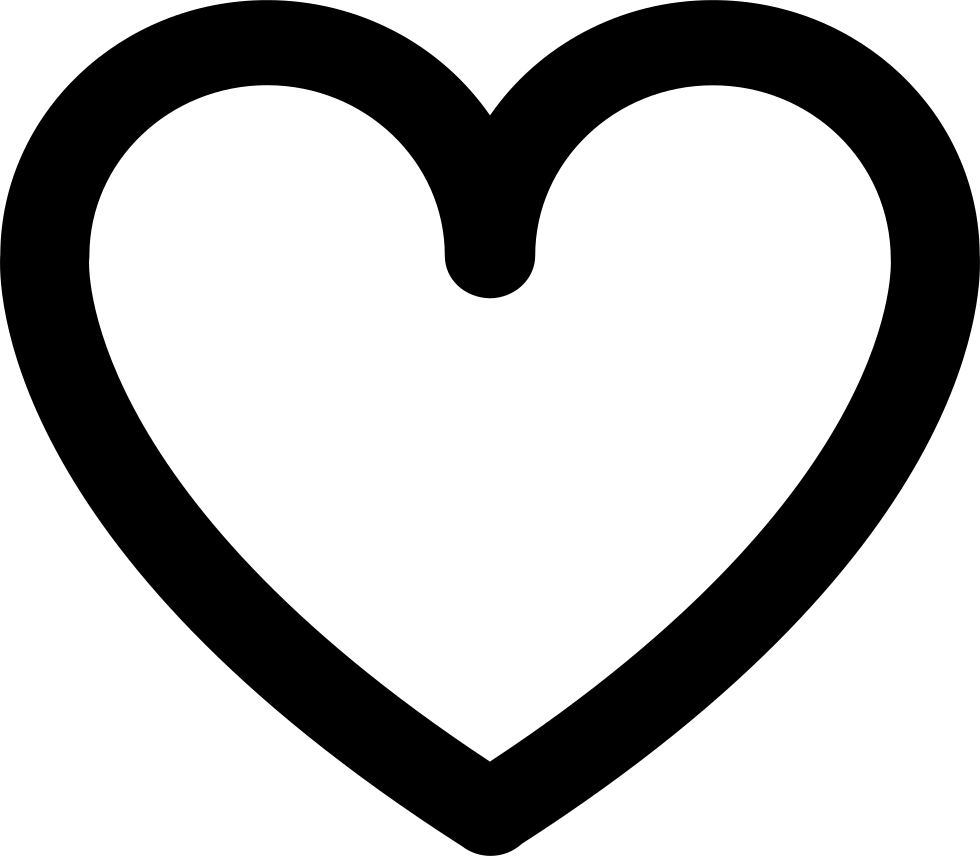 Png File Svg - Heart Line Art Png Clipart (980x856), Png Download