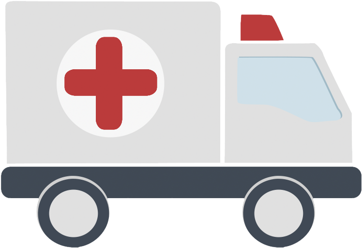 Ambulance Icon - Ambulance Flat Design Png Clipart (800x604), Png Download