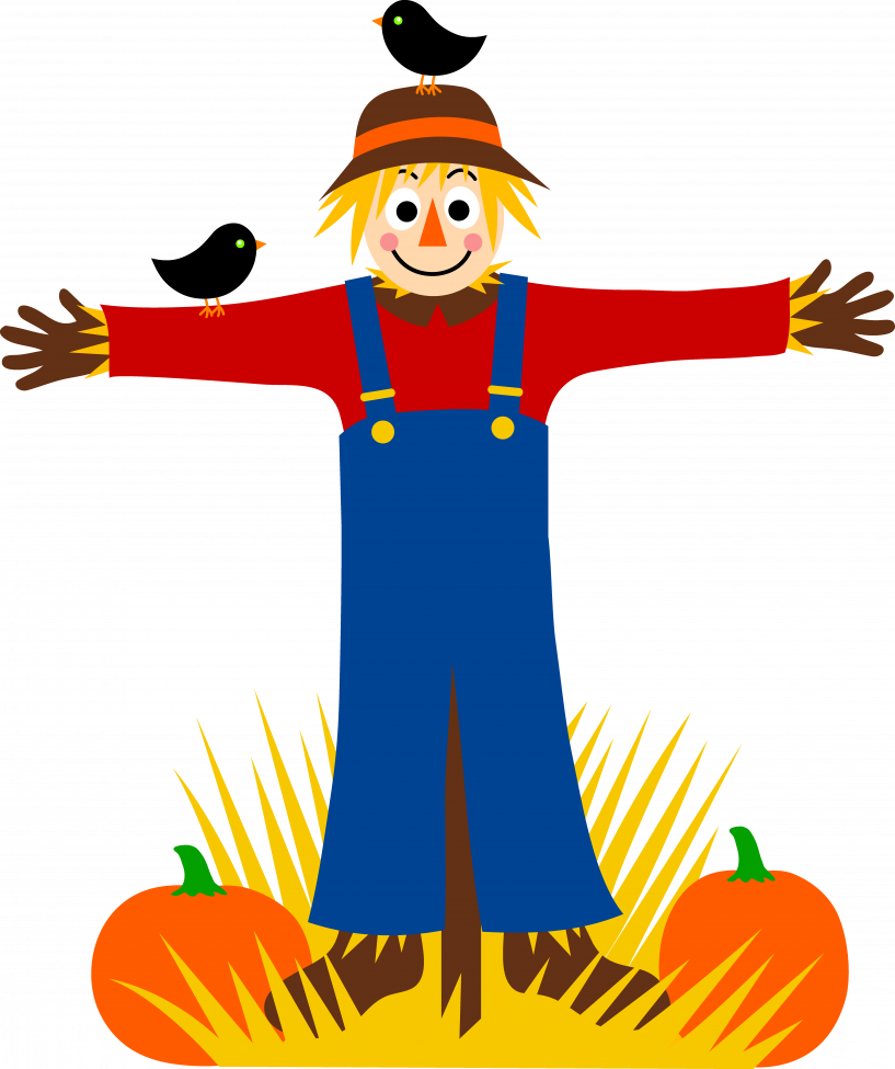 Scarecrow Clipart - Cute Scarecrow Clipart - Png Download (817x975), Png Download