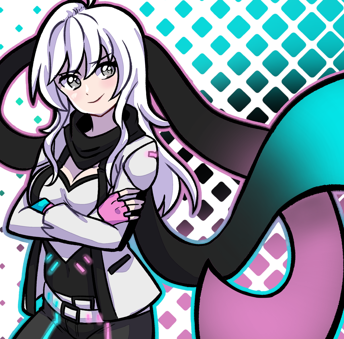 Char - Warframe Anime Girl Glyph Clipart (1200x1184), Png Download