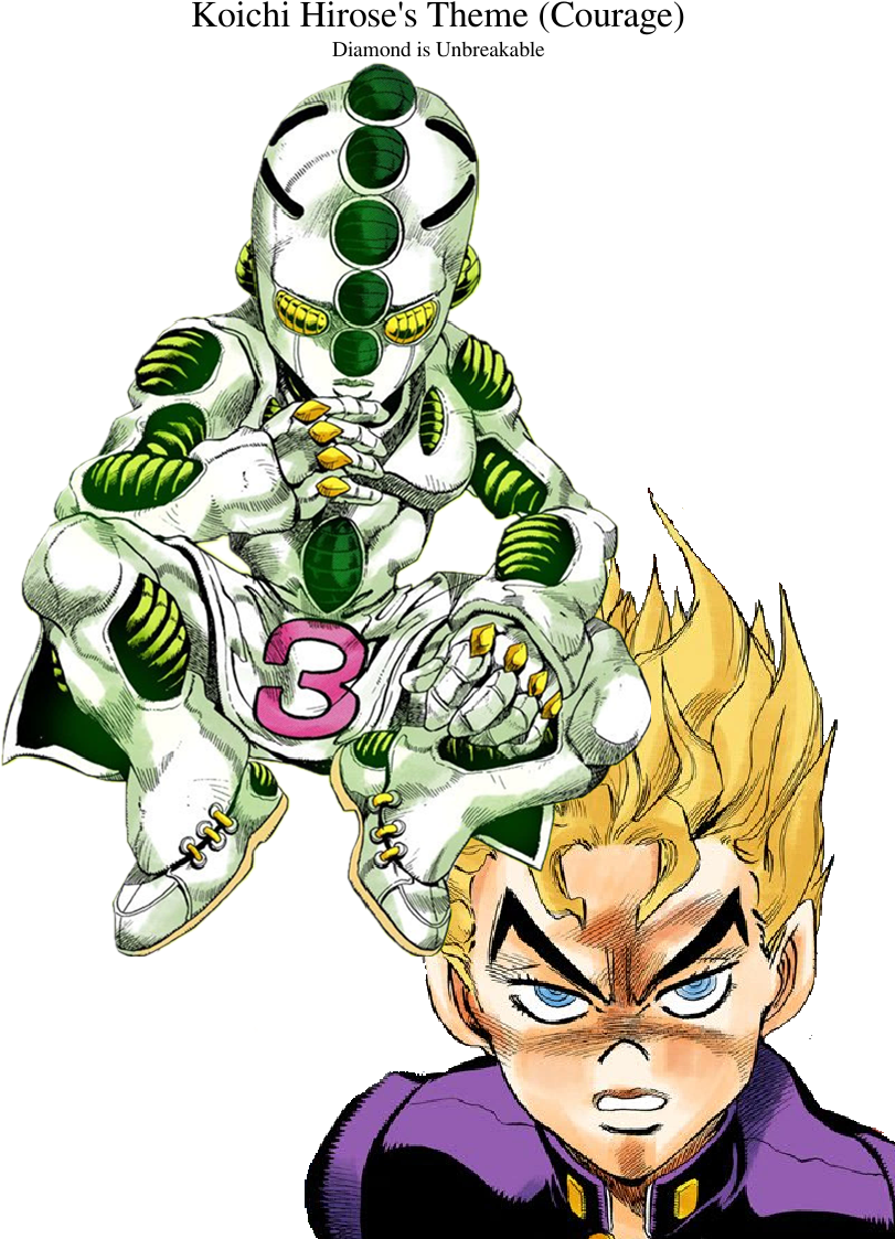 Jojo Echoes Act 3 - Koichi Hirose Echoes 3 Clipart (811x1123), Png Download