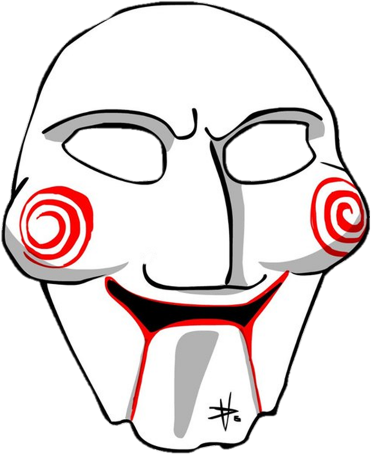 Billy The Puppet - Маска Пила Вектор Clipart (1200x1697), Png Download