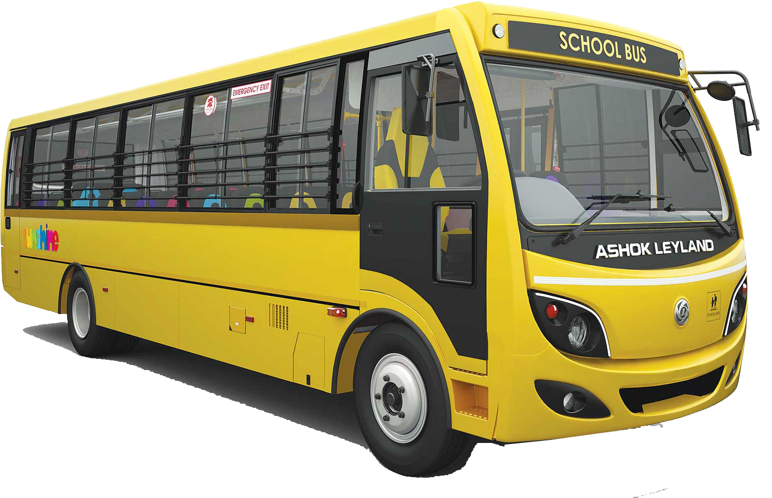 Ashok Leyland Sunshine School Bus Clipart Large Size Png Image PikPng