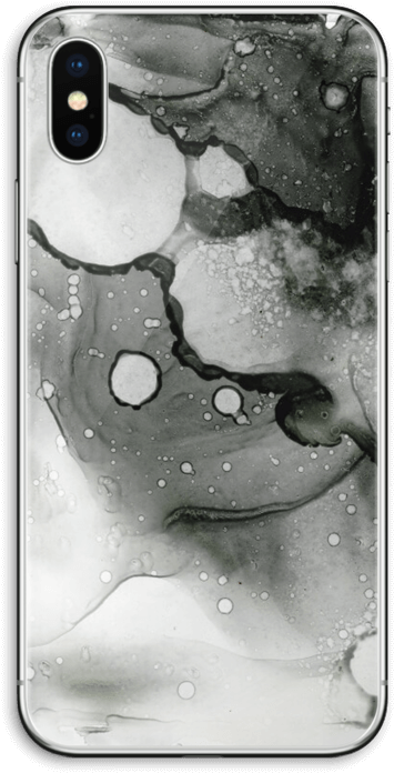 Gray Color Splash Skin Iphone X - Mobile Phone Case Clipart (395x800), Png Download