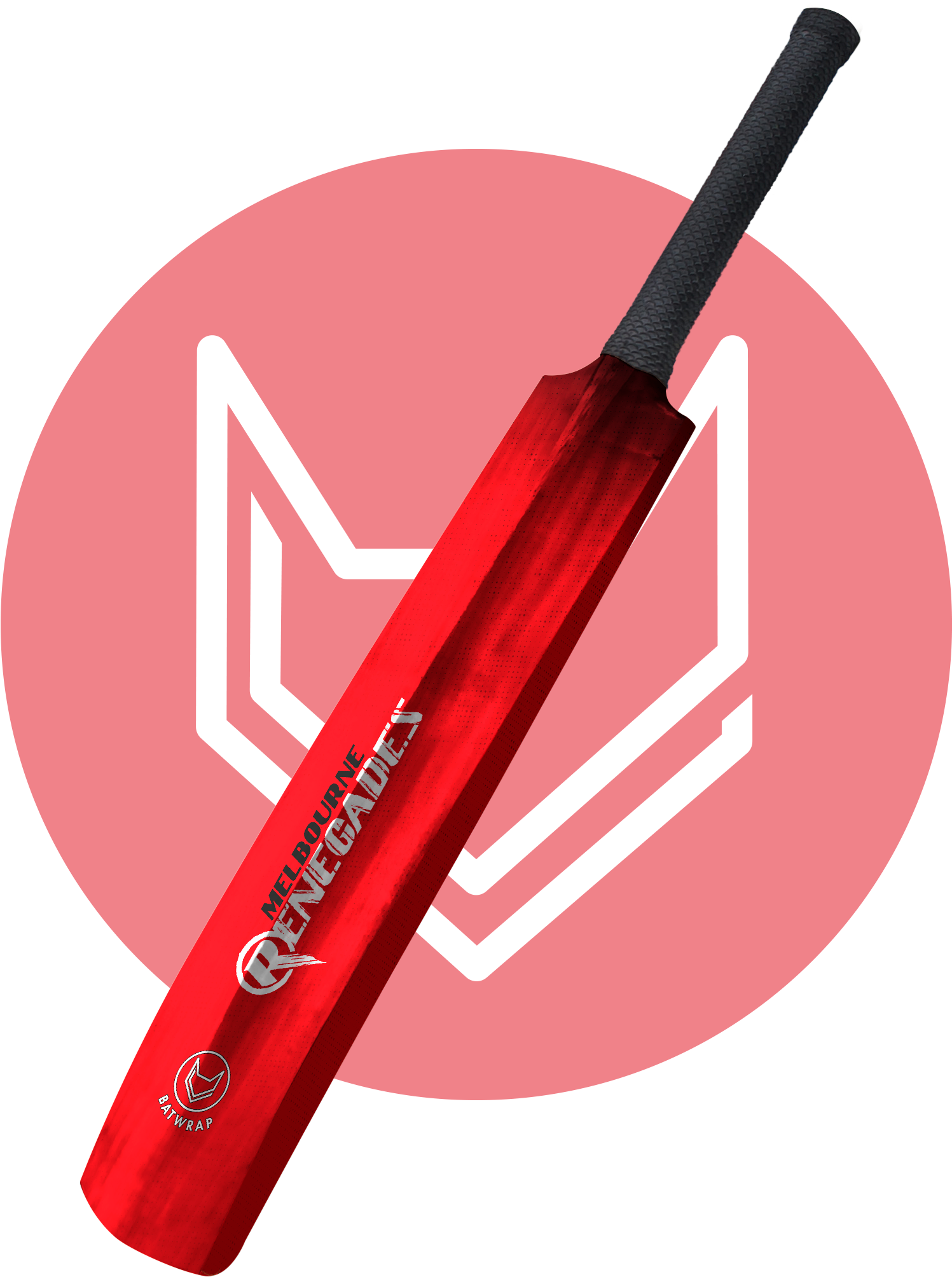 Melbourne Renegades Pure - Melbourne Stars Bat Wrap Clipart (1886x2262), Png Download