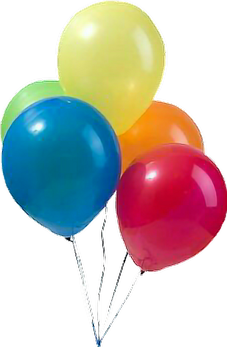 Balloons Birthday Happybirthday Happyday Sticker Report - Balloon Png For Picsart Clipart (452x690), Png Download