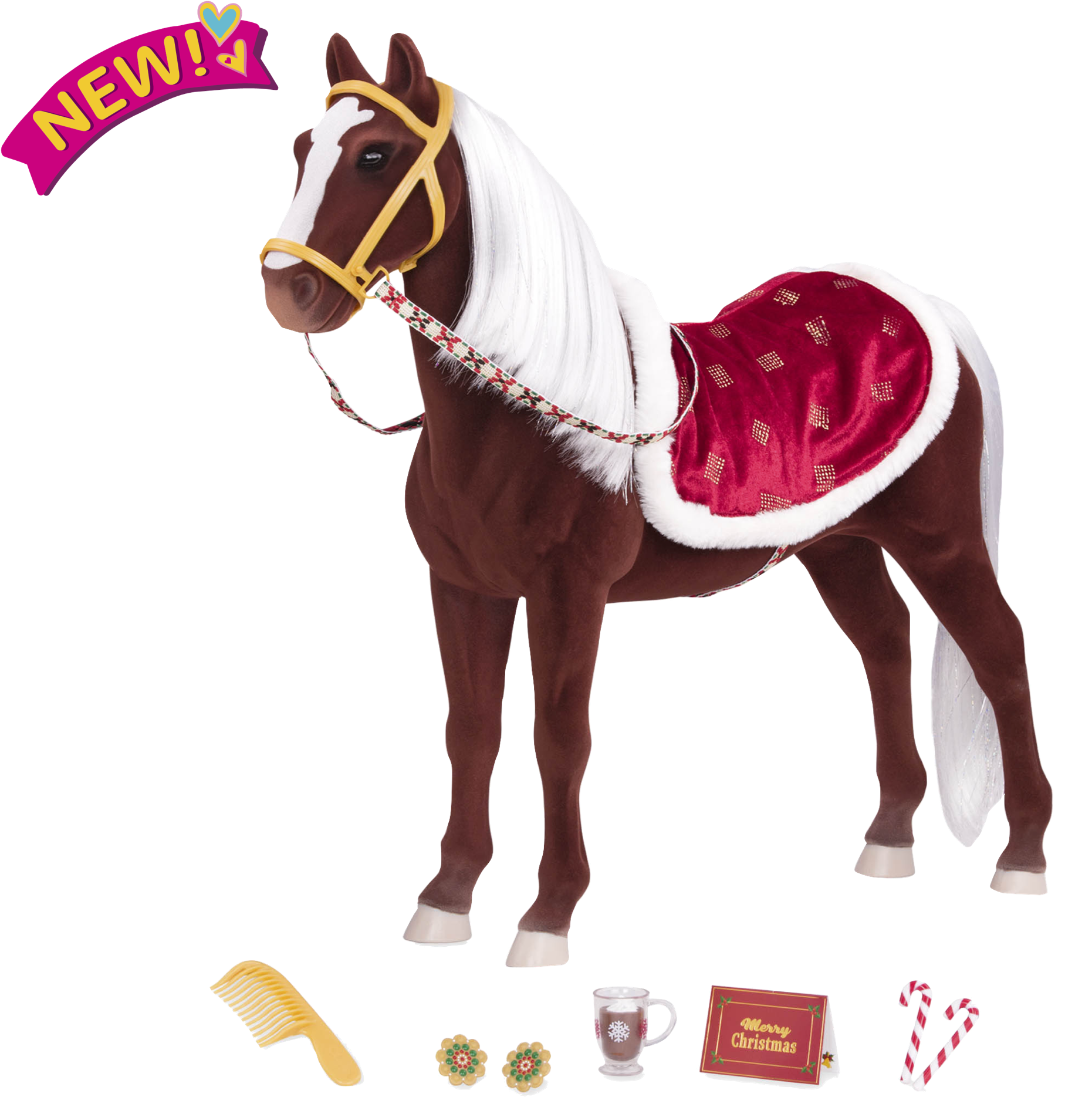 Winter Wonder Holiday Horse With Accessories - Our Generation Holiday Horse Clipart (2100x2100), Png Download
