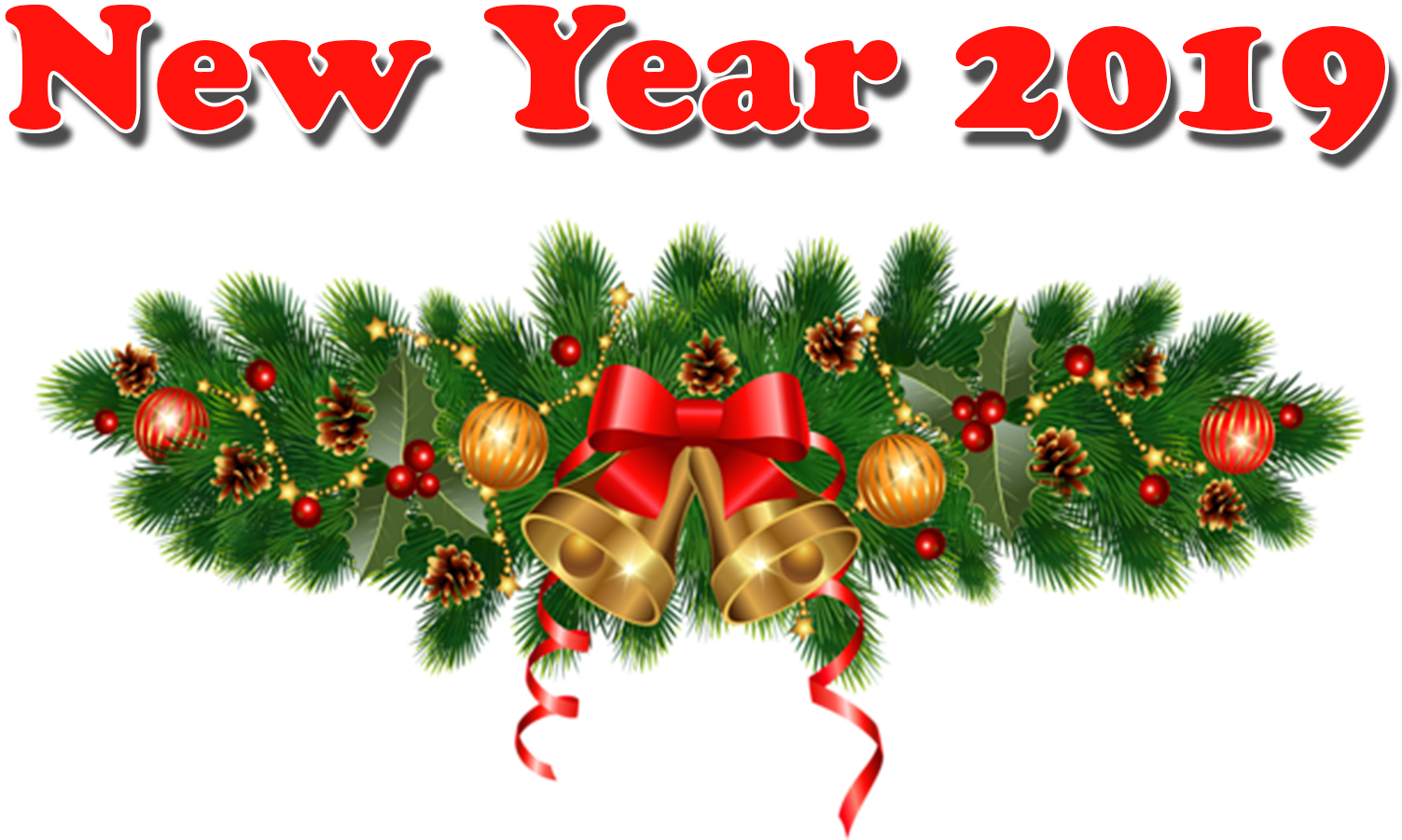 New Year 2019 Png Image File - New Year 2019 Png Clipart (1648x1043), Png Download