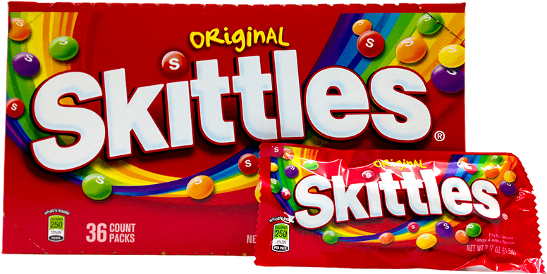 Skittles Original 36 Bags - Skittles Clipart (800x600), Png Download