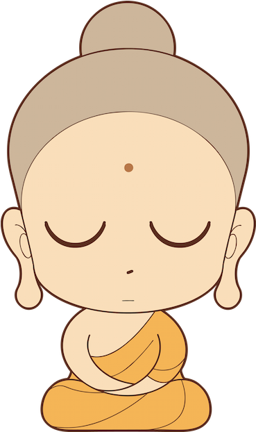 Mini Buddha Car Stickers, Tuning Stickers - Cartoon Picture Of Buddha Clipart (800x800), Png Download