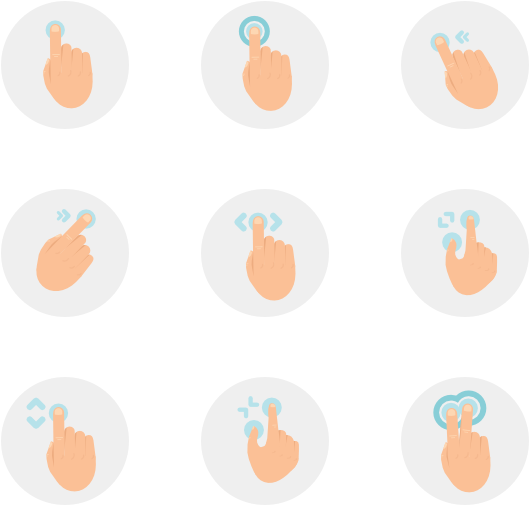 Hand Gestures - Circle Clipart (600x564), Png Download