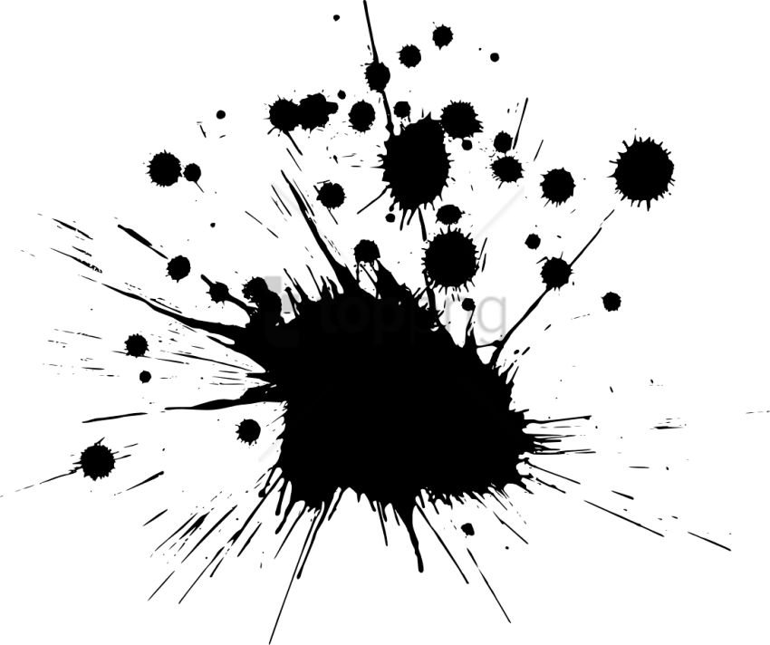 Free Png Download Ink Splash Png Png Images Background - Black Color Splash Png Clipart (850x712), Png Download