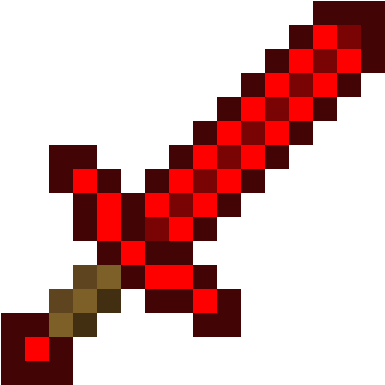 Minecraft Ruby Sword - Minecraft Stone Sword Pixel Art Clipart (1200x1200), Png Download