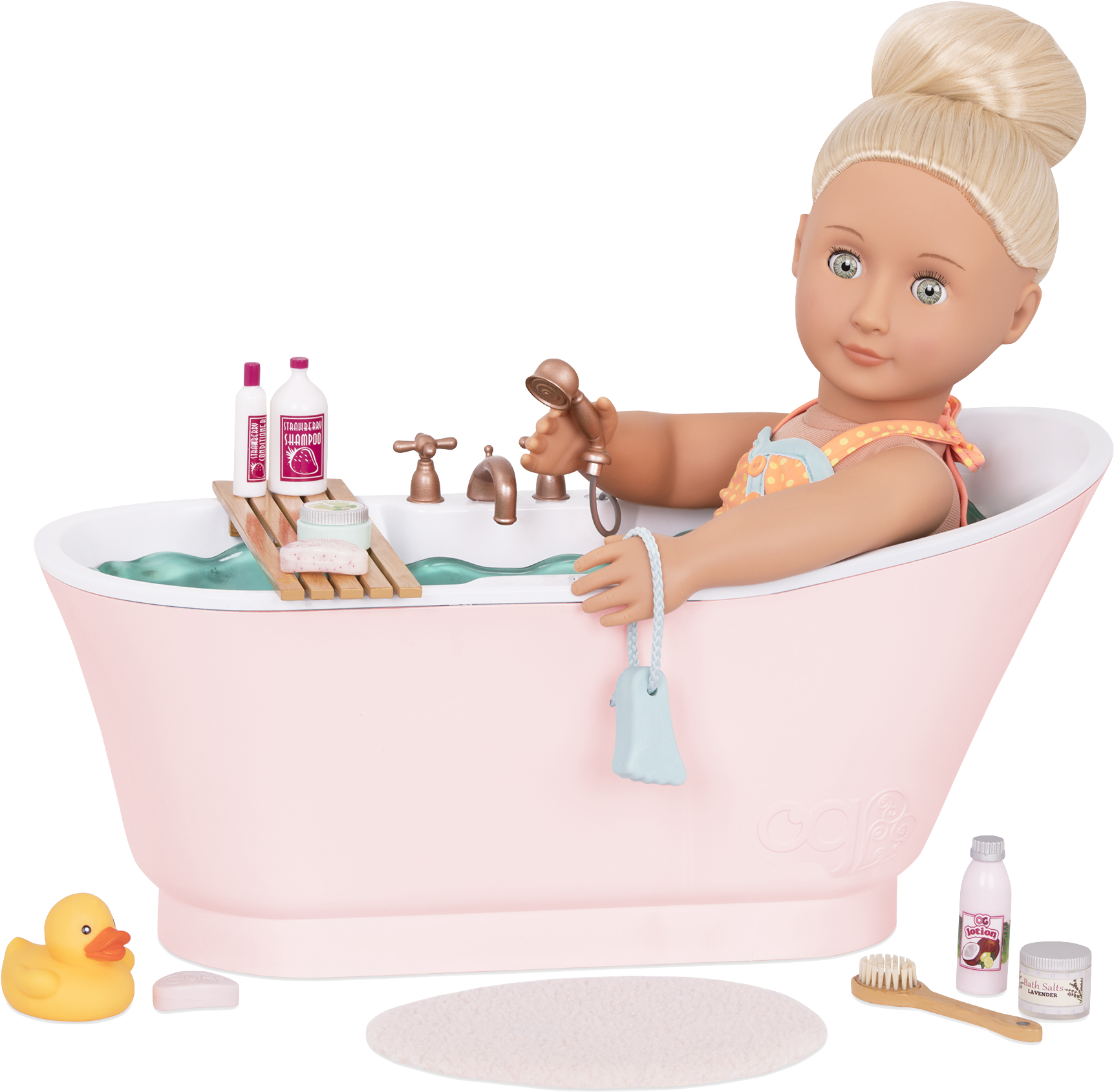 Bath And Bubbles Set Naya In Bathtu - Bathtub Clipart (2100x2100), Png Download