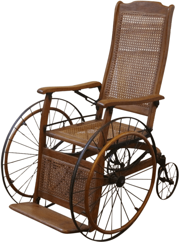 Antique Wheelchair - Silla De Ruedas Antigua Clipart (974x974), Png Download