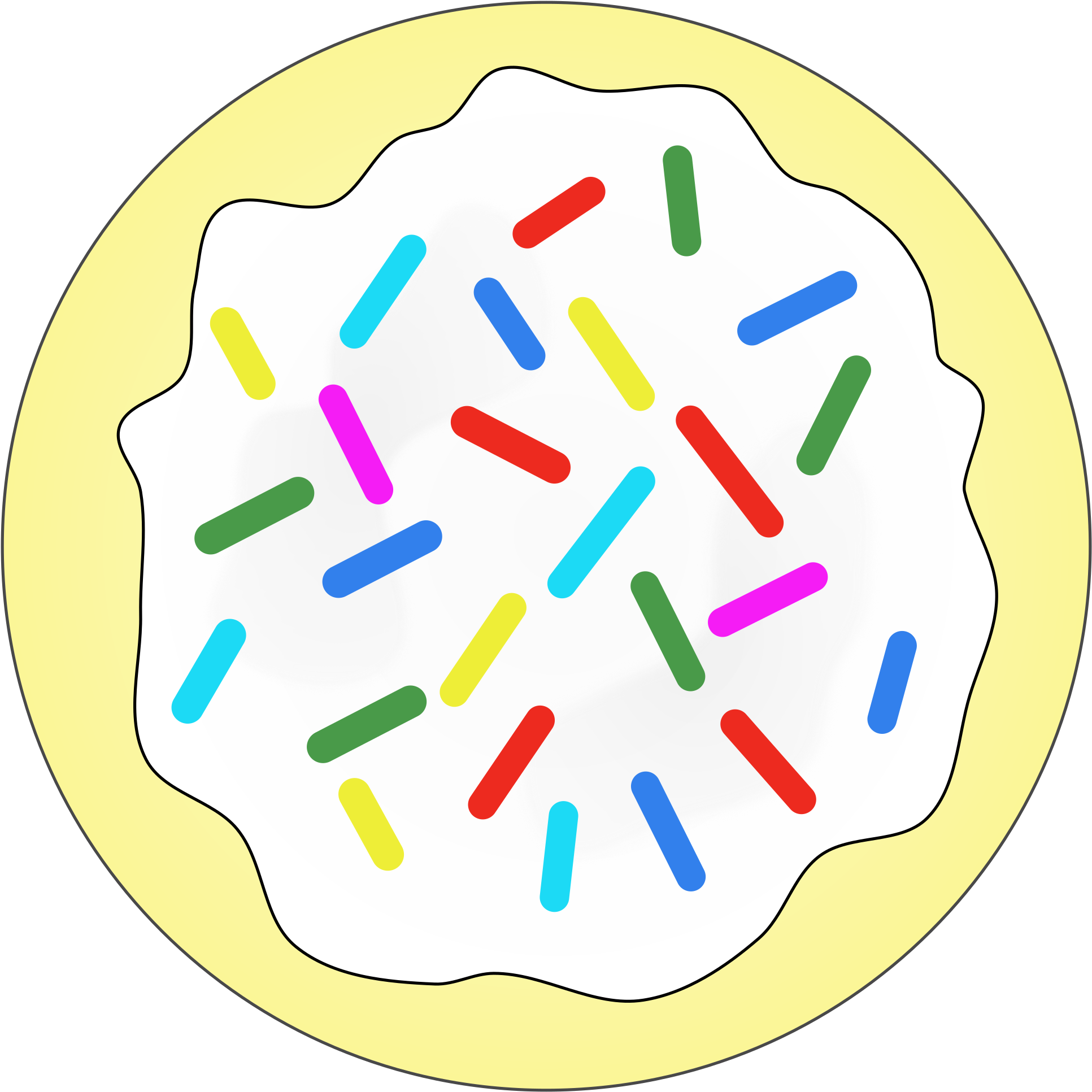 This Free Icons Png Design Of Rainbow Sprinkles Sugar - Sugar Cookie Cookie Clipart Transparent Png (2400x2400), Png Download