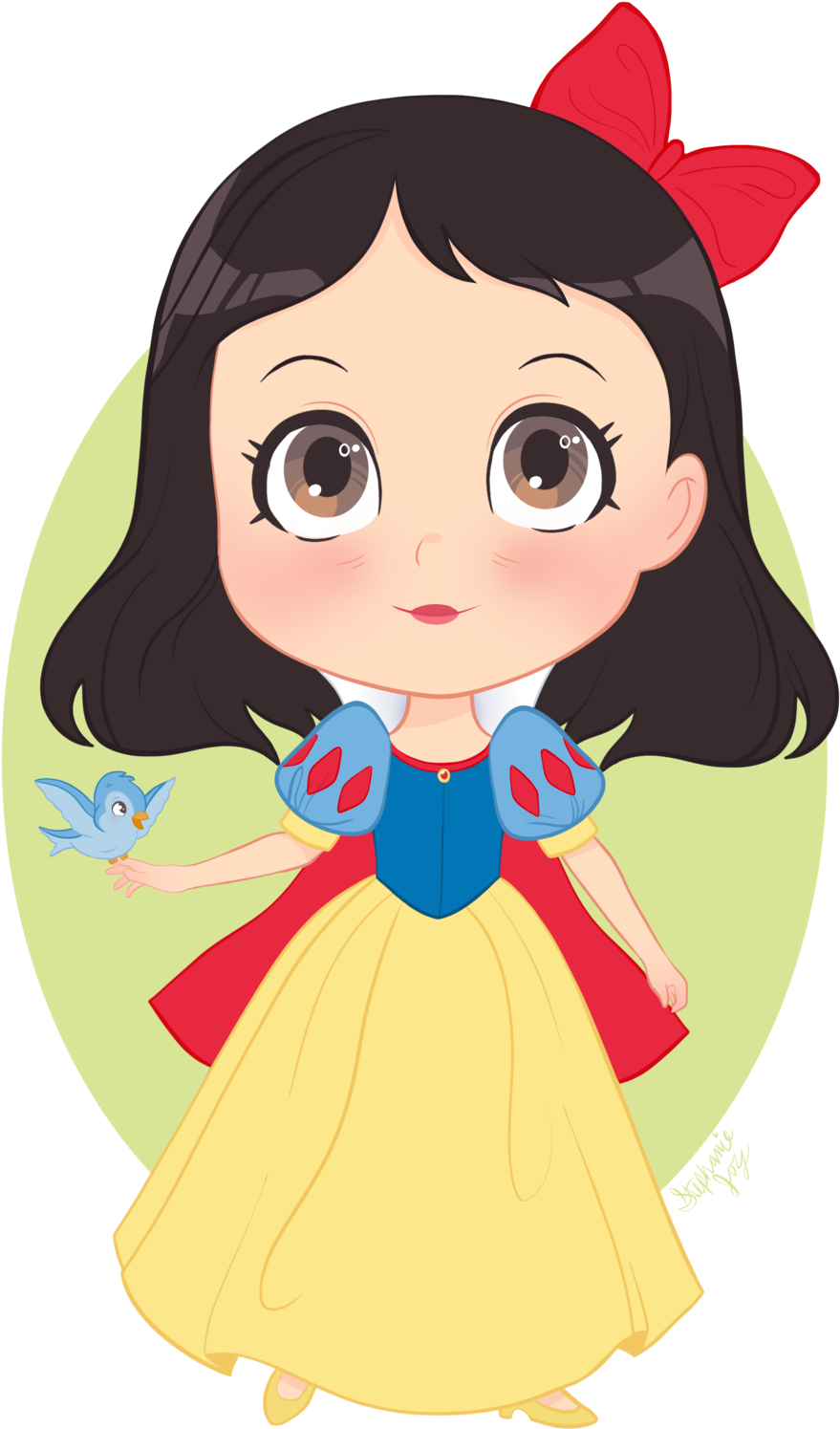 Banner Library Download Snow White Is Just So Cute - Easy Cartoon Snow White Drawing Clipart (1280x1707), Png Download