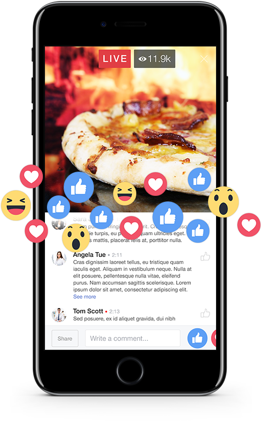 Facebook Live Reactions Poll - Smartphone Clipart (560x850), Png Download