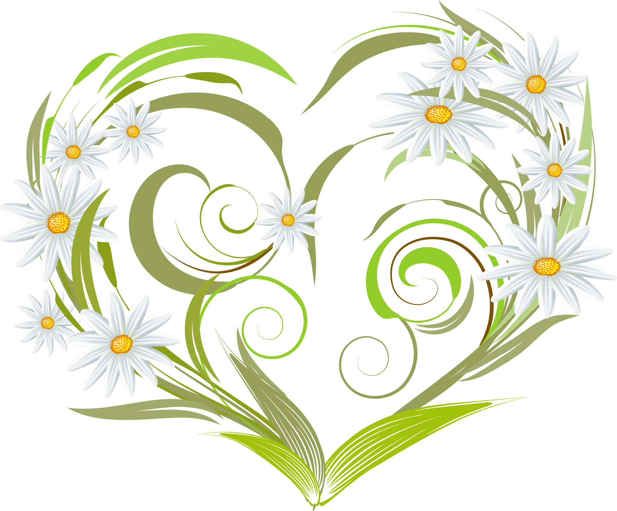 Png Free Cotton Flower Clipart - Heart Vector Transparent Png (2075x1718), Png Download