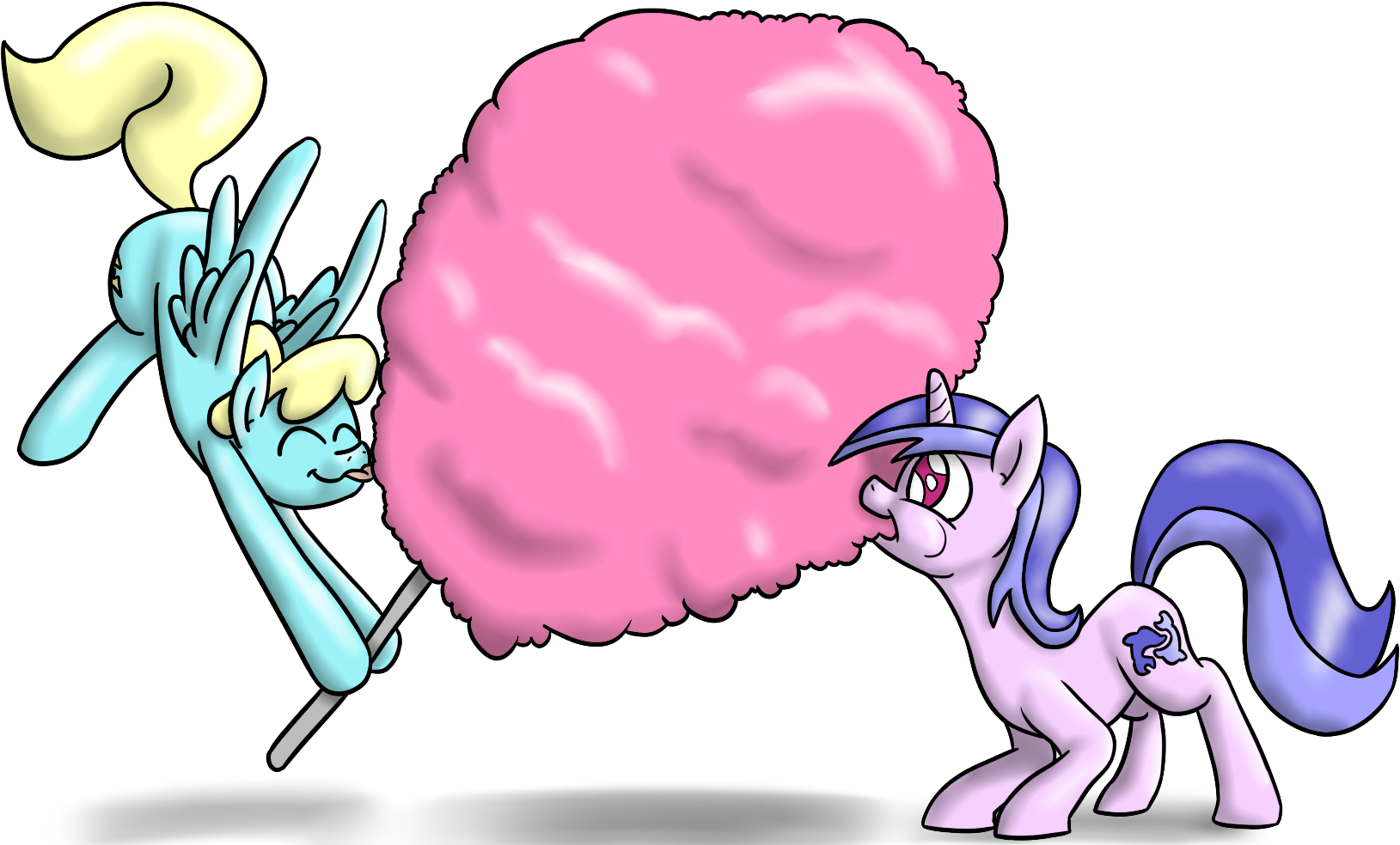 Timsplosion, Background Pony, Commission, Cotton Candy, - Cartoon Clipart (1629x984), Png Download