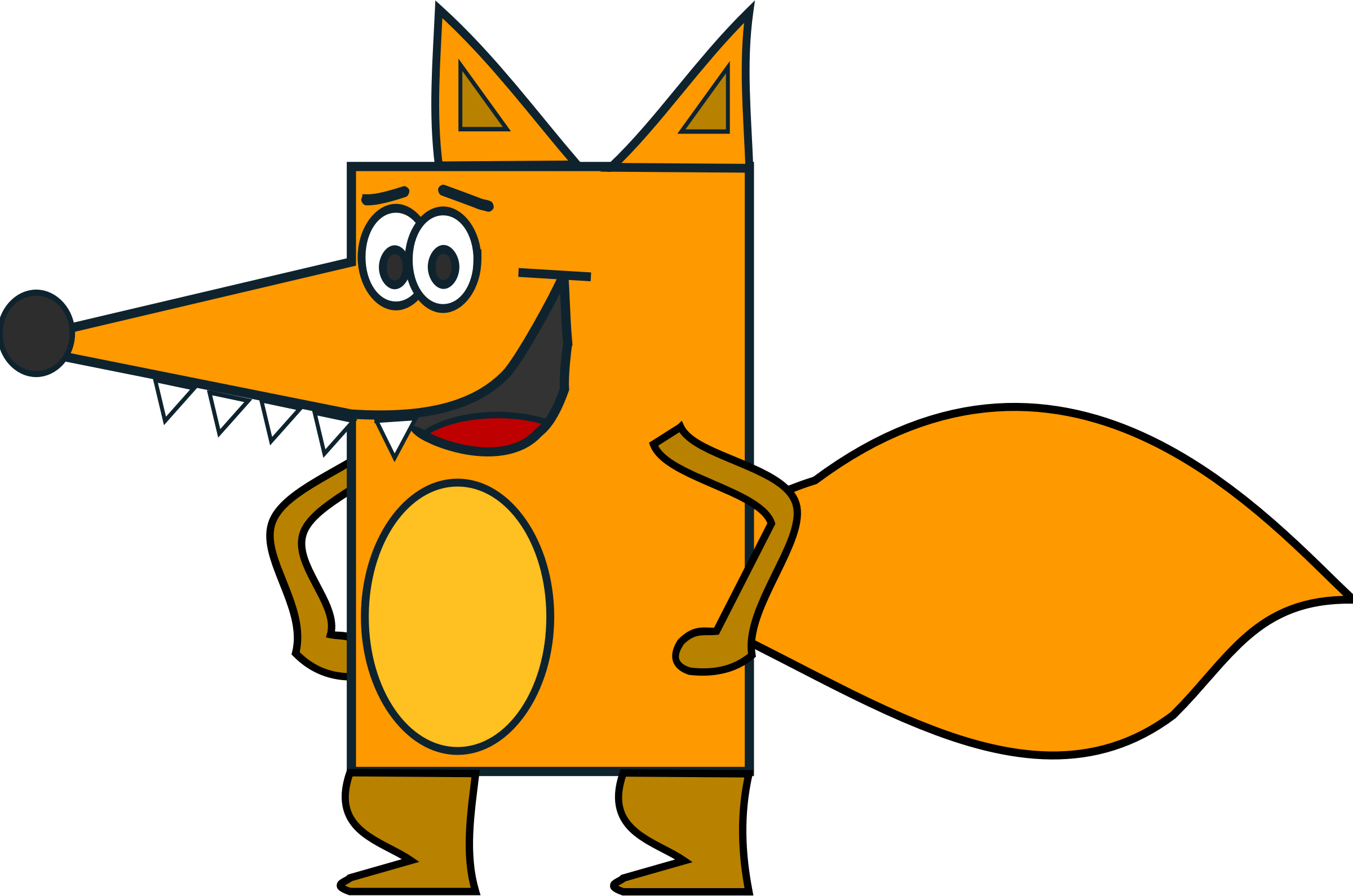 This Free Icons Png Design Of Talking Fox - Talking Fox Clipart Transparent Png (2400x1590), Png Download