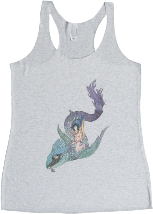Sea Creature Racerback Tank Top - Active Tank Clipart (502x702), Png Download