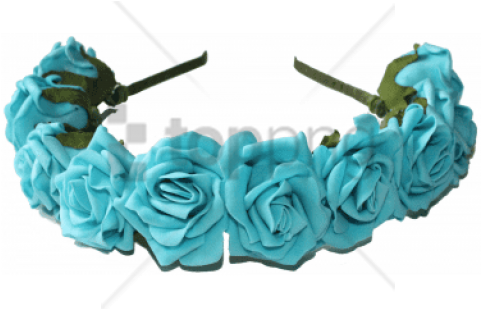 Free Png Blue Transparent Flower Crown Png Image With - Garden Roses Clipart (480x658), Png Download