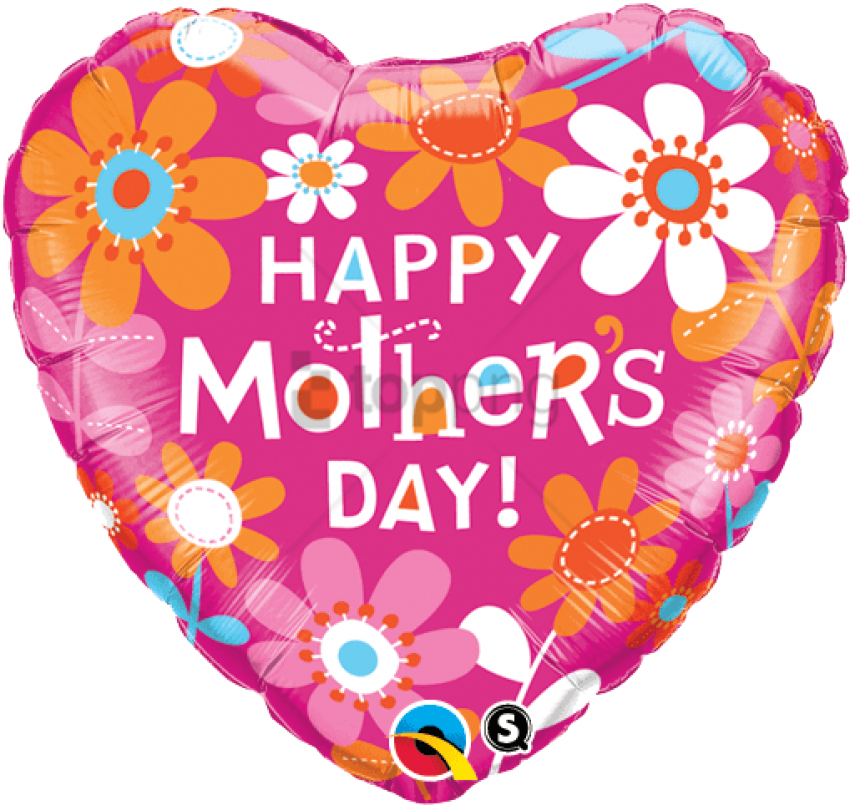 Free Png Download Happy Mothers Day Heart Shape Balloon - Decoration Of Mother's Day Balloon Clipart (850x805), Png Download