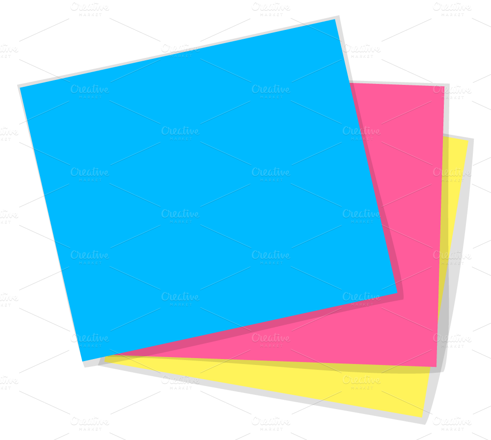 Sticky Notes Background Tumblr - Colored Paper Transparent Background Clipart (1000x897), Png Download