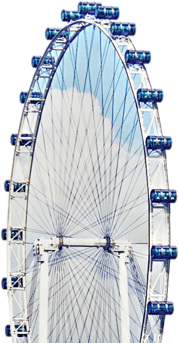 Ferris Wheel Clipart (353x675), Png Download