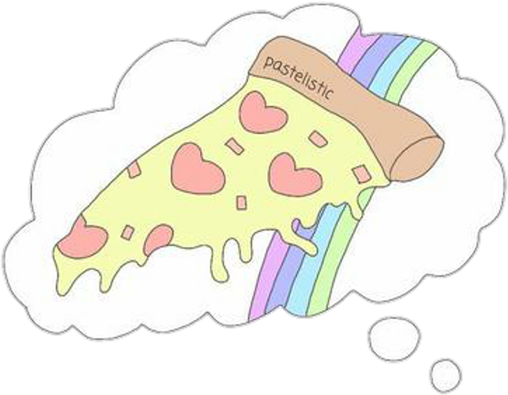 Rainbow Thinking Tumblr Dreams Sadness Girls Ⓒ - Cartoon Clipart (1024x1024), Png Download