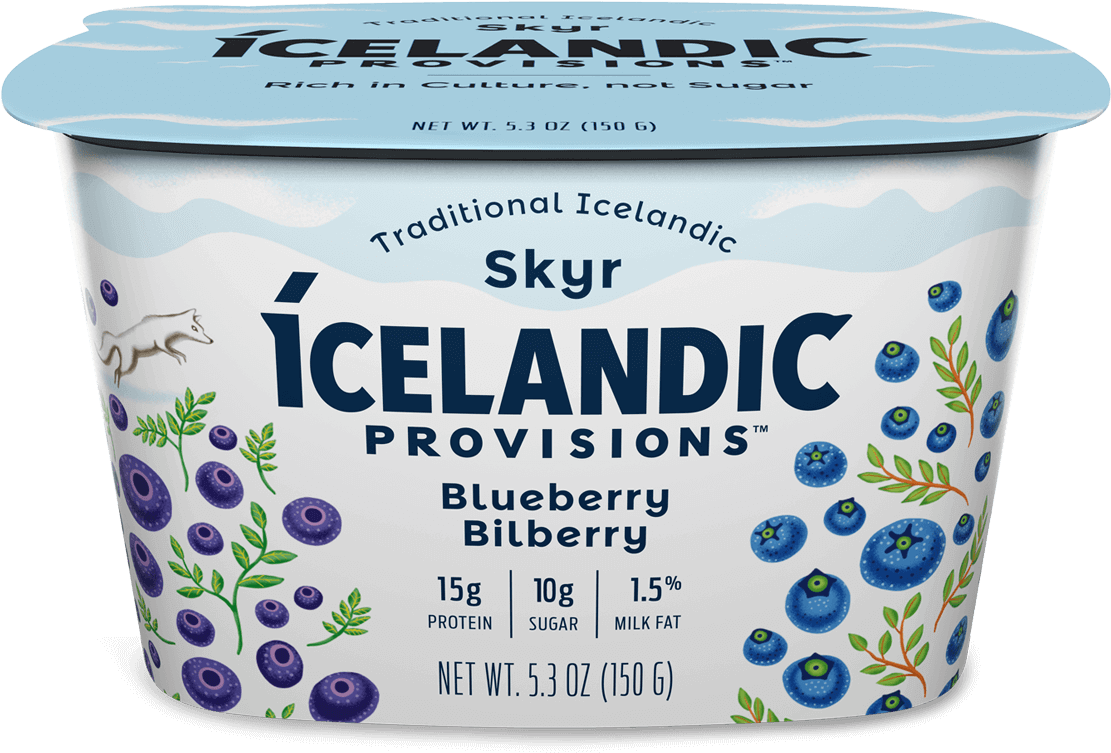 Blueberry Bilberry Skyr - Icelandic Provisions Blueberry Clipart (1200x764), Png Download