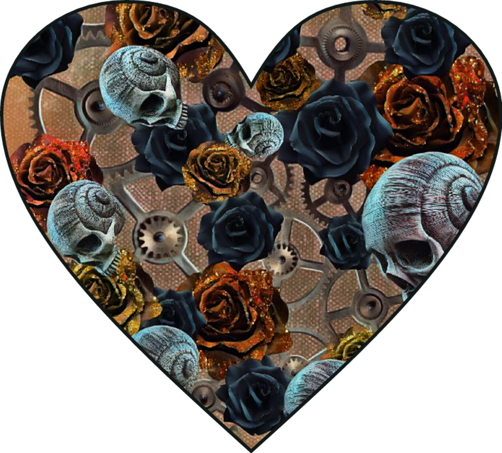 #heart #love #steampunk #gears #gear #hearts #rose - Floribunda Clipart (1024x924), Png Download