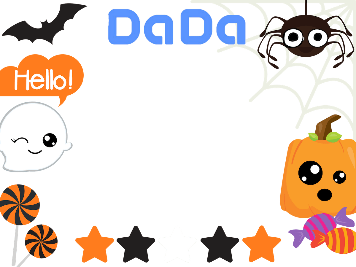 Manycam Border Mcv File With Dada Logo Halloween Time - Cartoon Clipart (1200x900), Png Download