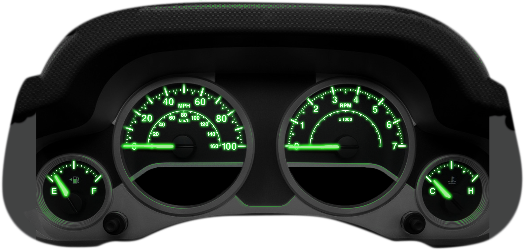 Clustergreen 1187kb Apr 04 2013 - Speedometer Clipart (2400x1422), Png Download