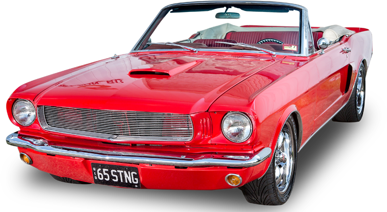 65 Mustang Convertible Clipart (776x426), Png Download