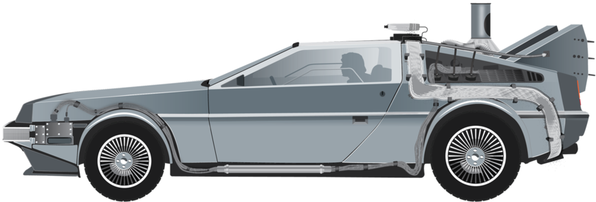 Car 2 - Delorean Dmc-12 Clipart (1000x331), Png Download