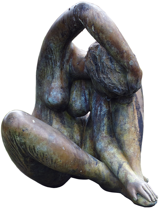 Sculpture, Female, Bronze Statue, Feminine, Statue - Statue Png Hands Clipart (571x720), Png Download