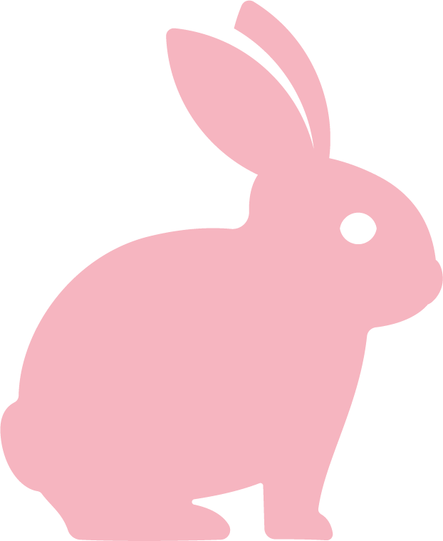 Рисунок розовый заяц