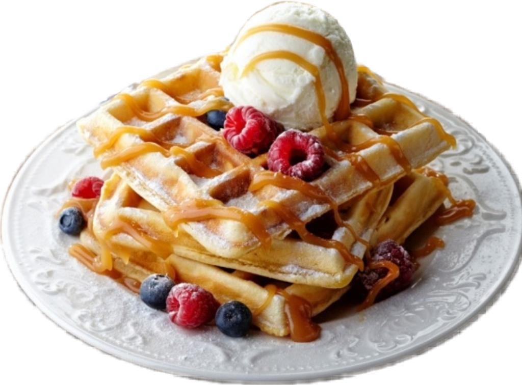 #aesthetic #tumblr #food #waffles #icecream - Waffle Belga Clipart (1024x756), Png Download