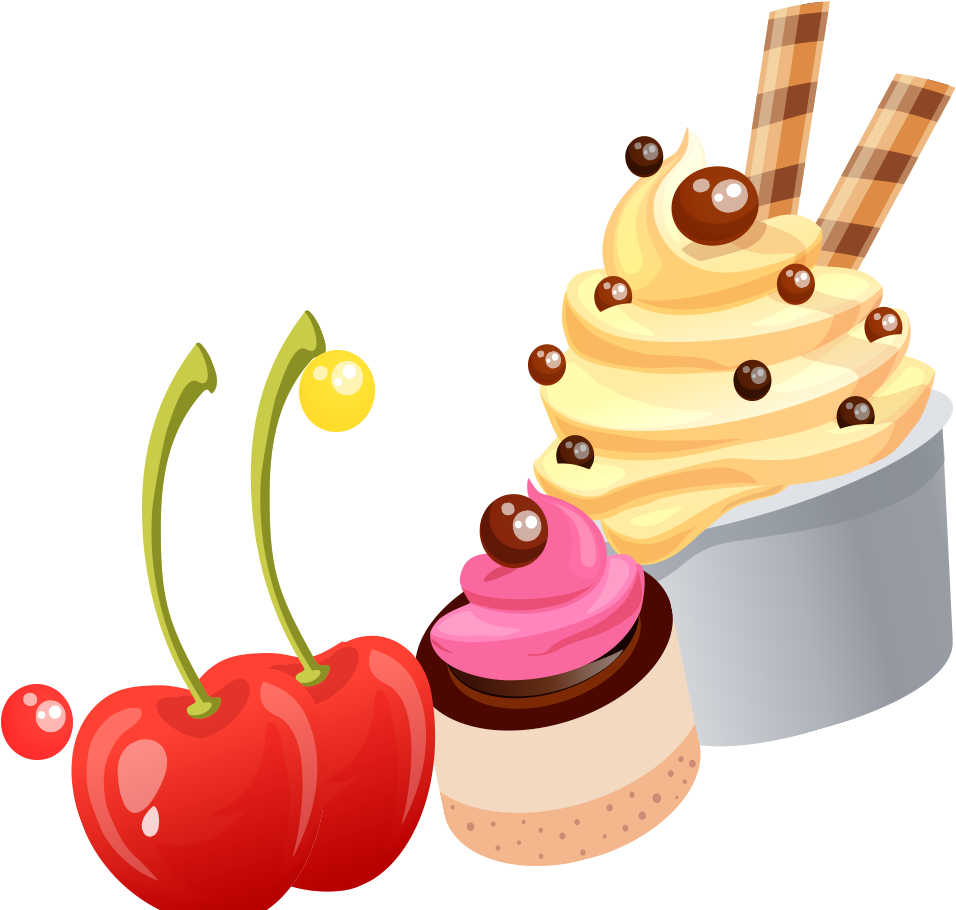 Ice Cream Waffle Fruit - Gelato Clipart (1130x909), Png Download
