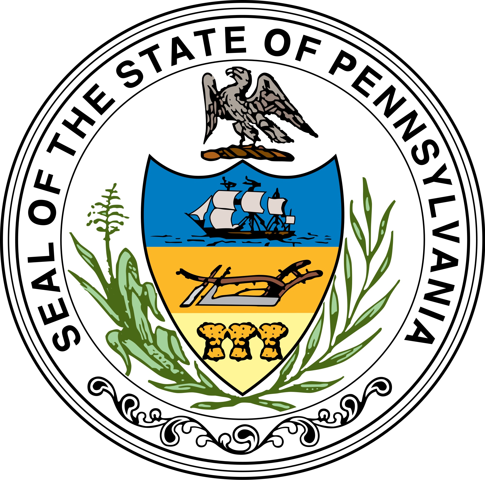 Pennsylvania State Seal , Png Download - Official Pennsylvania State Seal Clipart (2000x1978), Png Download