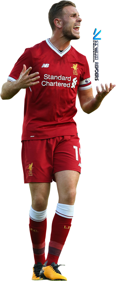 Jordan Henderson Png - Football Player Clipart (485x1172), Png Download