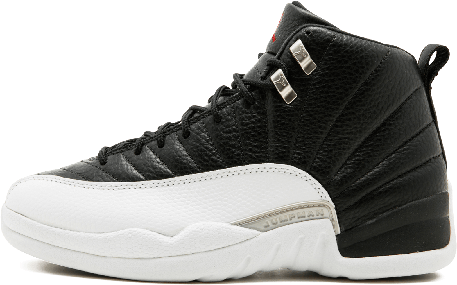 Air Jordan Xii 136001 061 Air Jordan 12 Sku - Michael Jordan Shoes 12 Black White Clipart (2000x1200), Png Download