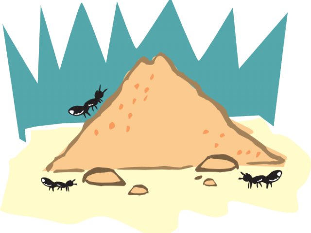 Dirt Clipart Ant Pile - Ant Hill Clip Art - Png Download (640x480), Png Download