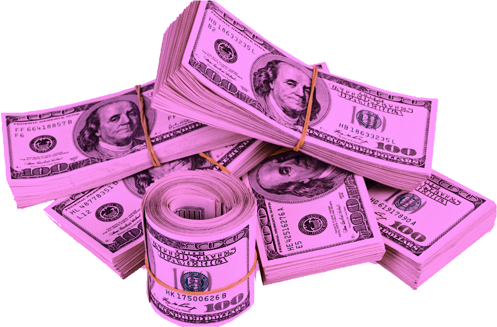 #bands #money #stacks #$ #dollarsign #bills #hundreds - Big Amount Of Cash Clipart (1024x640), Png Download
