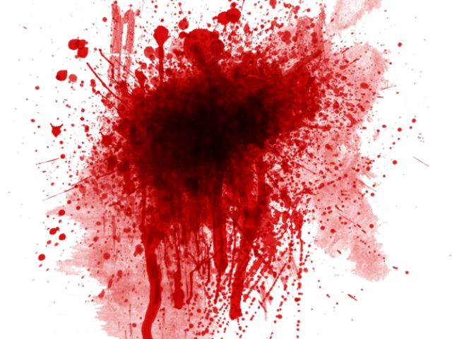 Blood Splat - Blood Splatter Psd Clipart (640x480), Png Download