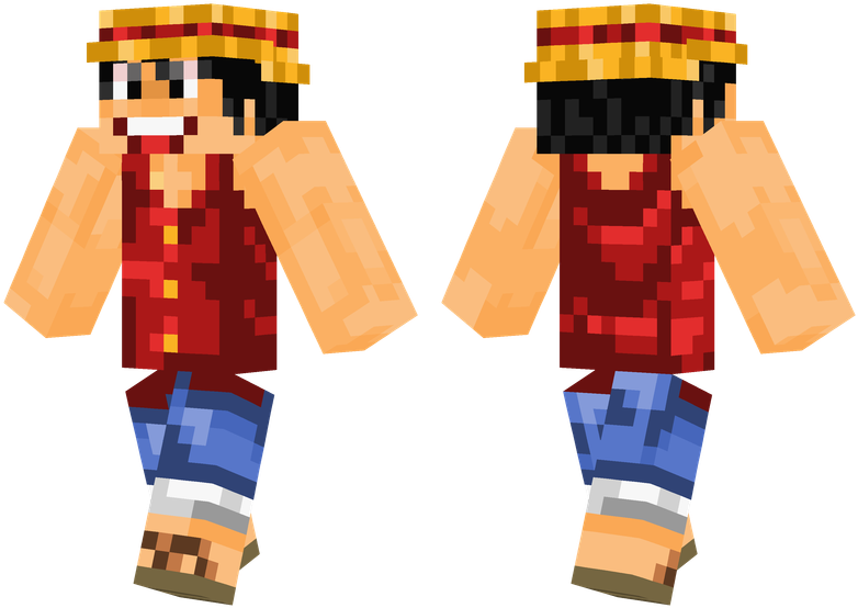 Monkey D - Luffy - Skin Minecraft One Piece Clipart - Large Size Png Image ...