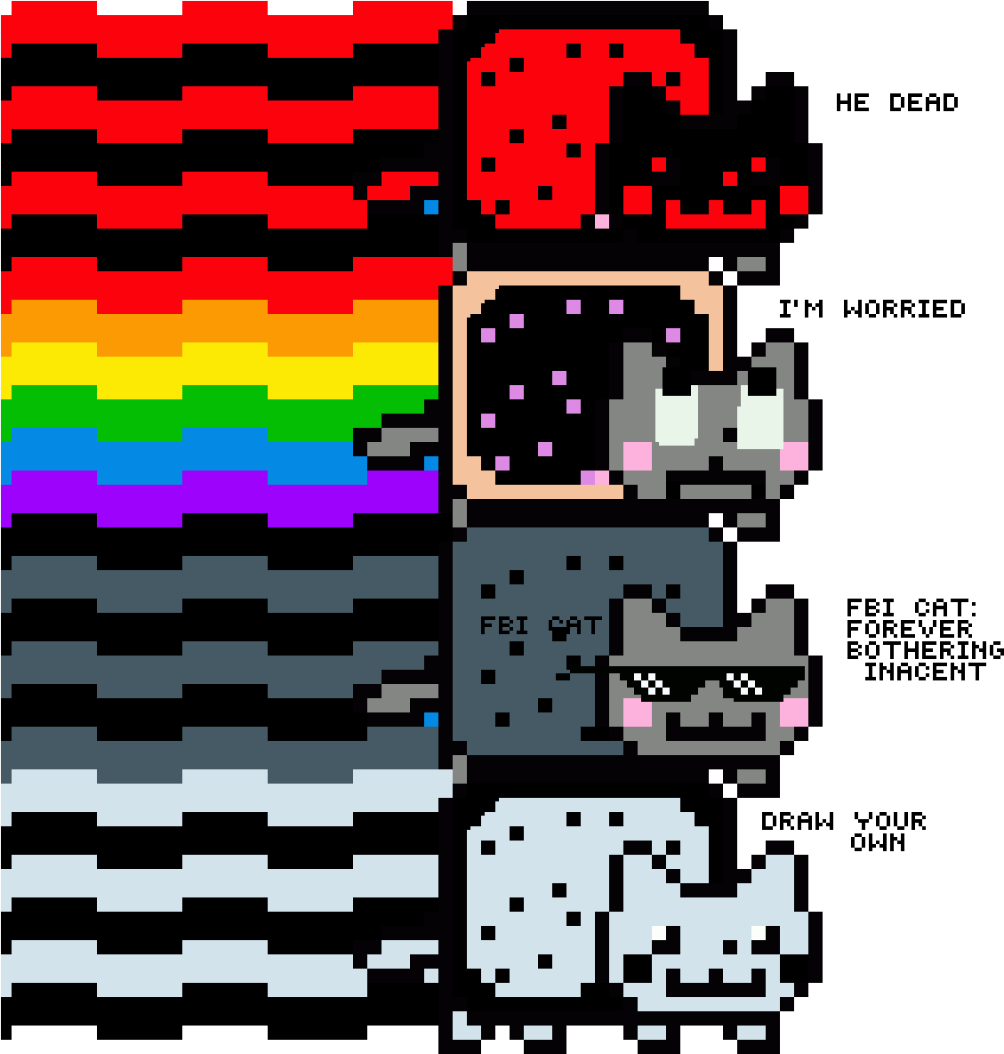 Draw Nyan Cat Clipart (1200x1200), Png Download